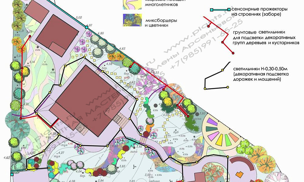 ПЛАН расстановки светильников